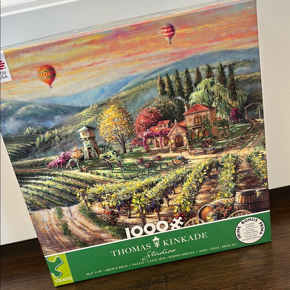 Thomas Kinkade Studios Peaceful Valley Vineyard 1000 Piece Jigsaw‎ Puzzle Ceaco